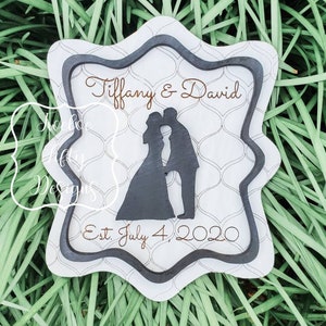 Scrolling Shape with Pattern and Frame, Laser Cut, Glowforge, SVG