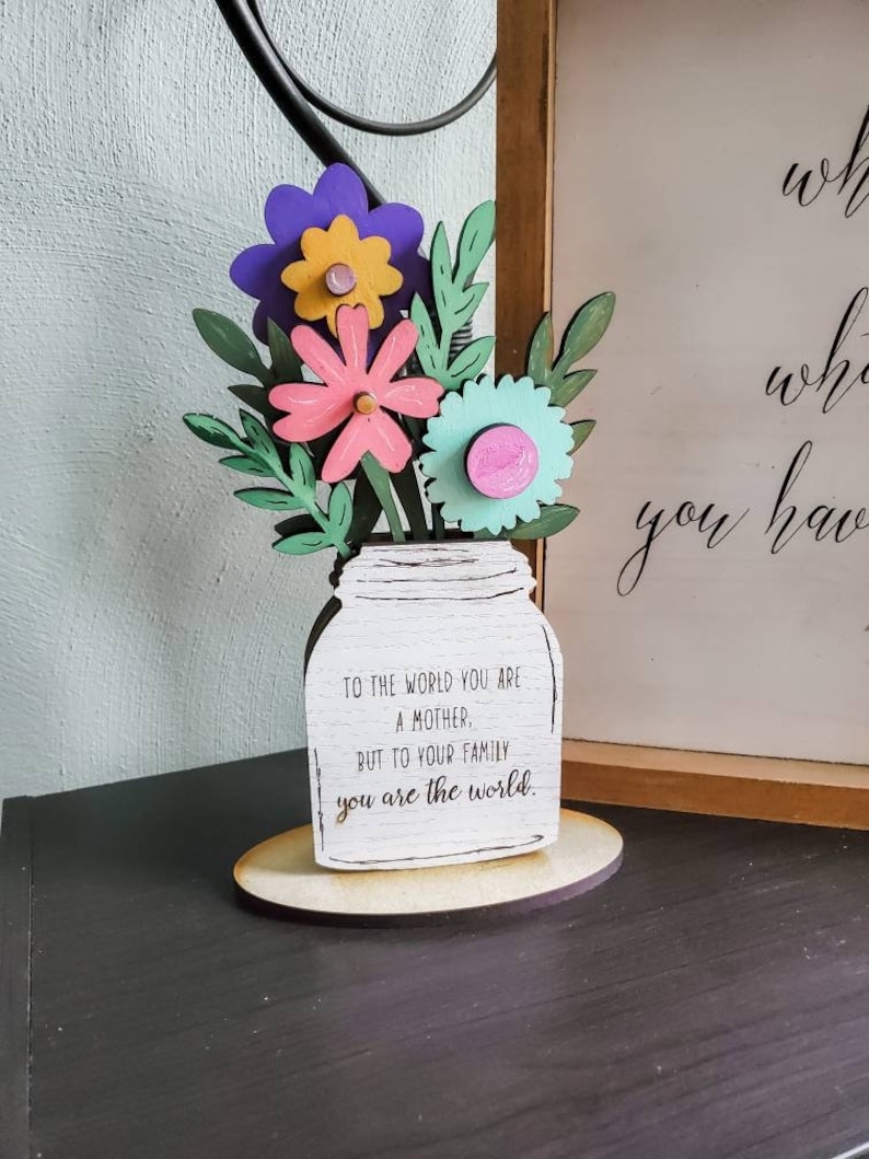 Download Mother's Day Mason Jar bouqet SVG file | Etsy