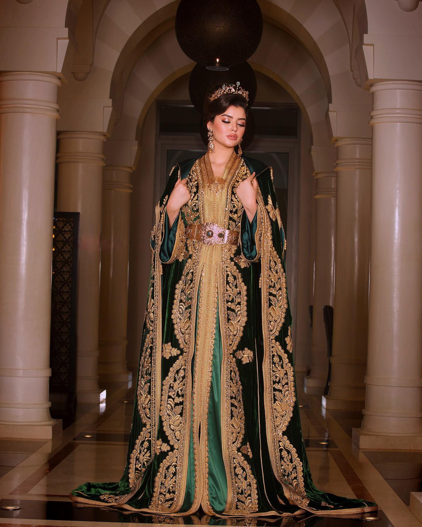 3 pieces Queen Moroccan Takchita Wedding – Personalized Luxury Takchita, Handcrafted kaftan Nikah Embroidery - Custom made Kaftan Dress