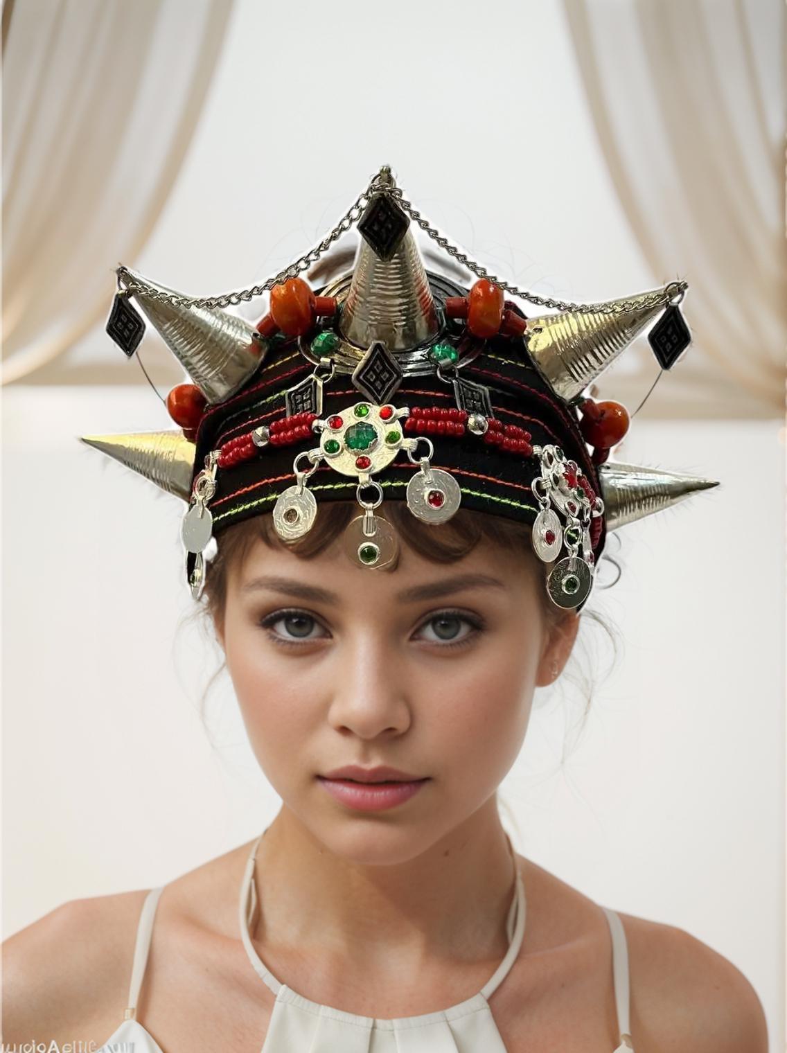 Amazigh Tiara From Sousse Ethnic Berber Head Jewelry Handcrafted amazigh-tiara-from-sousse-ethnic-berber-head-jewelry-handcrafted