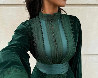 Made to order Moroccan Caftan Wedding Dress – Personalized Takchita, Handcrafted kaftan with Exquisite Embroidery - Custom made Nikah Dress