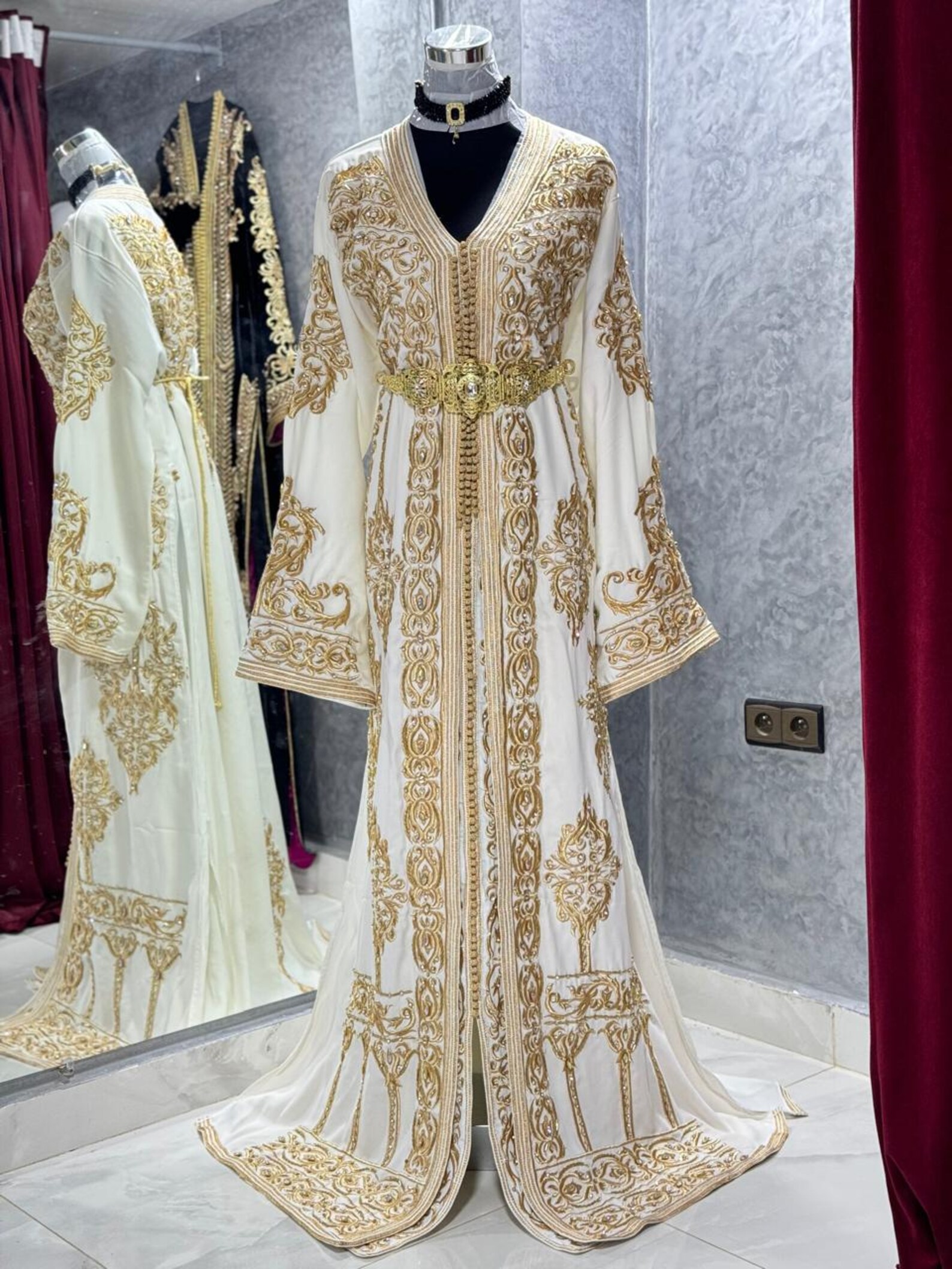 Designer Takchita Caftan Traditional Arabic Ethnic Wedding Gown