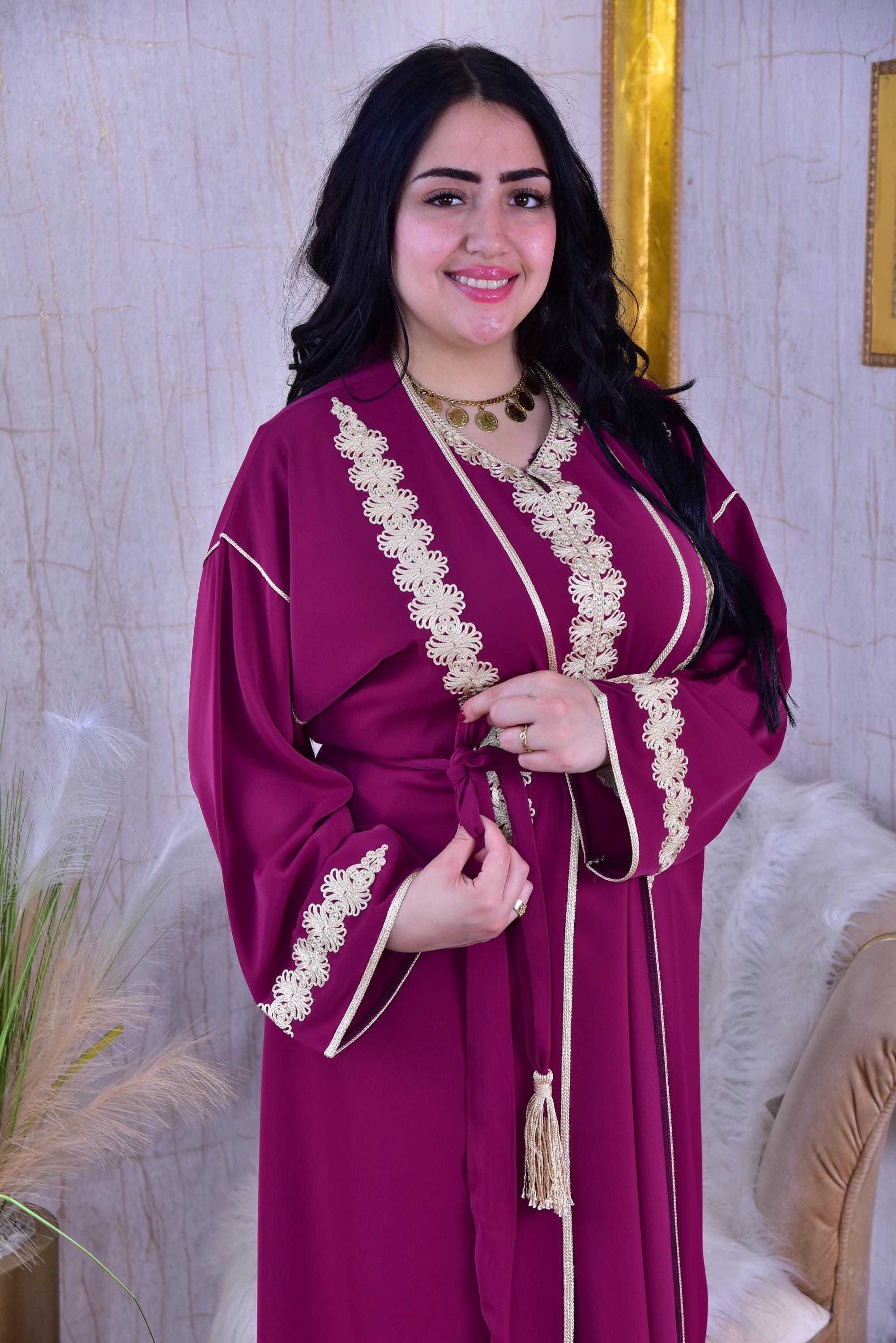 Handmade Moroccan Caftan Takchita for Eid, Nikkah & Engagement Dress| Embroidered Islamic Dress, Perfect Eid Gift, Elegant Arabic Outfit
