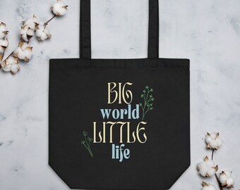 Outdoorsy Gifts for Friend Reusable Tote Bag for Mom Cute Gift Bag Organic Cotton Grocery Bag Cute Mother's Day Gift Floral Spring Bag