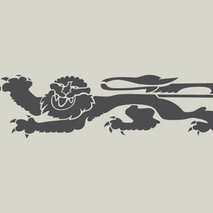 Norman leopard. Norman coat of arms. Lion stencil from Normandy. (ref 305)