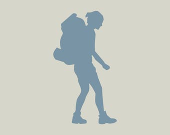 Globe trotter. Stencil globe trotter. Stencil hiker (ref 412)