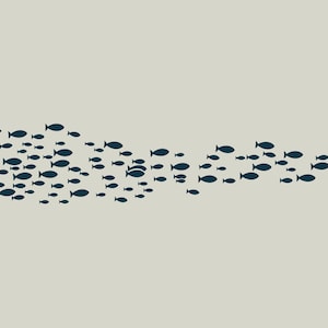 Stencil school of fish. Stencil of fish (ref 469)