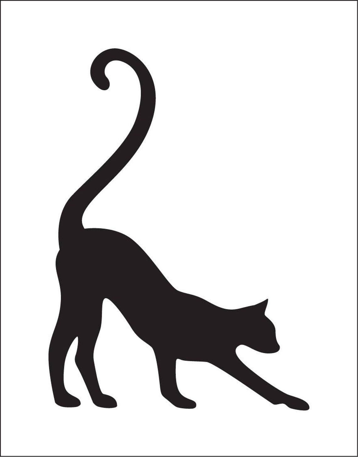 cat stencils cat silhouette adhesive vinyl stencil ref etsy