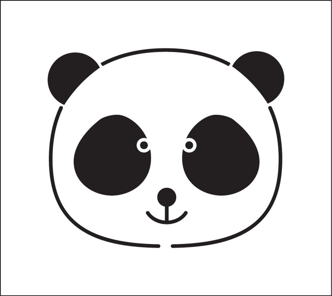Panda Schablone in Klebevinyl. Ref. 1180 - Etsy.de