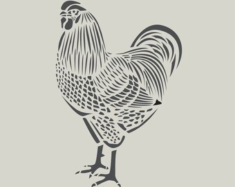 Rooster stencil. Great stencil adhesive vinyl. Katagami (ref 491)