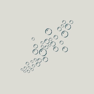 Bubbles stencil. Drawing of bubbles (ref 321)