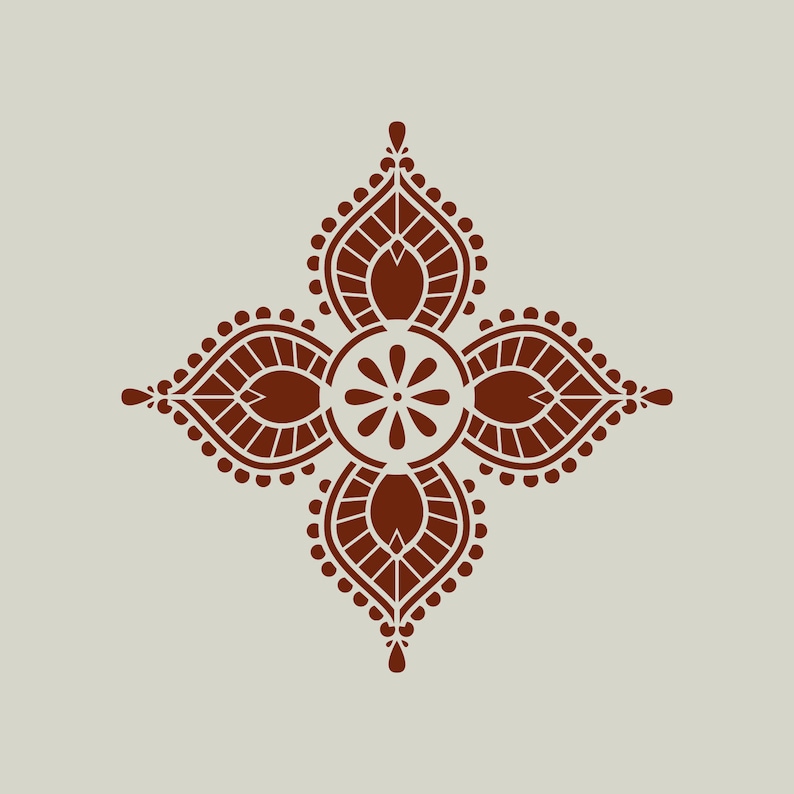 adhesive vinyl stencil Ref 389 Rose stencil.