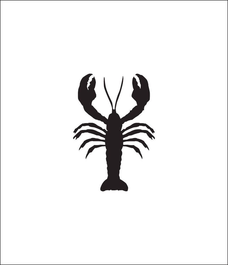 Small lobster stencil. Lobster drawing ref 347 Etsy