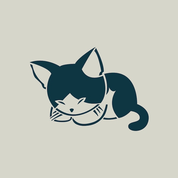 Cat Drawing Stencil - Etsy