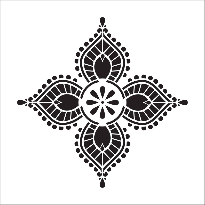 adhesive vinyl stencil Ref 389 Rose stencil.