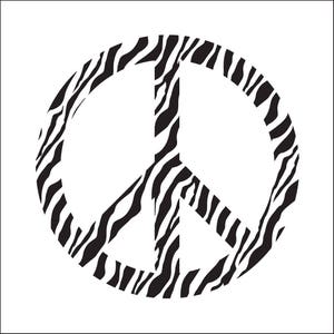 Stencil peace and love. Zebra stencil. ref 575 image 2