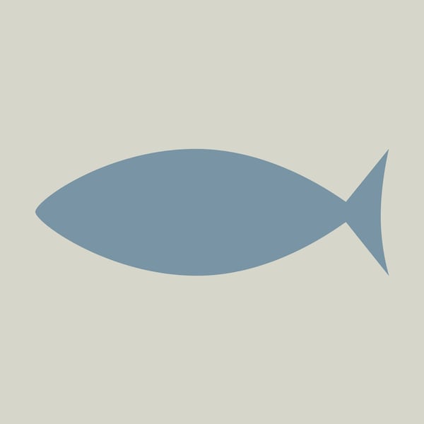 Pochoir poisson. Silhouette de poisson. Dessin de poisson. (ref 445)