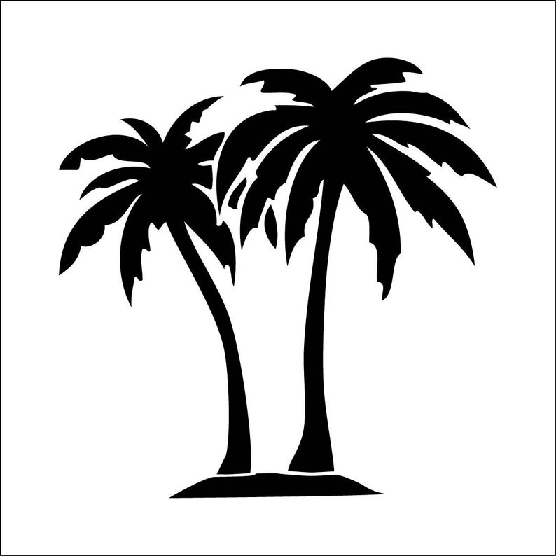 Palm Tree. Adhesive Vinyl Stencil. Palm Stencil REF 262 | Etsy