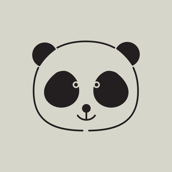 Panda Schablone in Klebevinyl. Ref. 1180 | Etsy