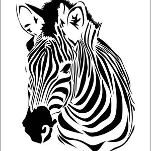 Stencilled Zebra in Adhesive Vinyl ref 151 - Etsy