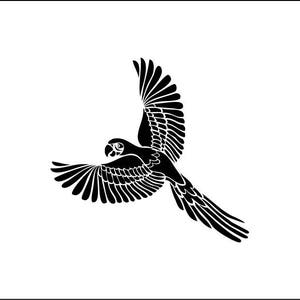 Parrot. Stencil parrot. Ref 293 adhesive vinyl stencil image 2