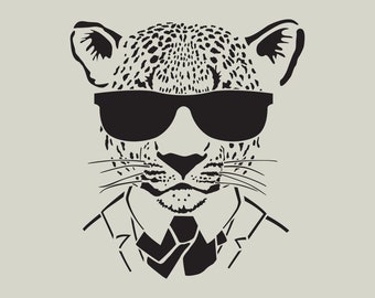 Stencil head of Panther in adhesive vinyl (ref 961)