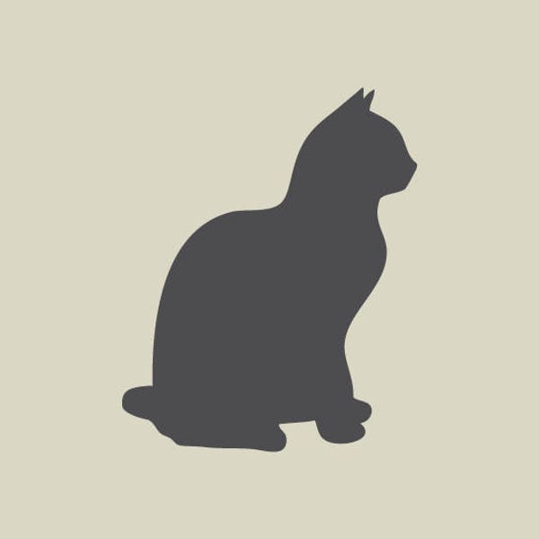 Cat stencil. Cat silhouette. Adhesive vinyl stencil. (ref 215)