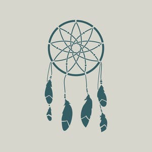 Stencil catcher. Adhesive vinyl stencil. Dream catcher. ref 509 image 1