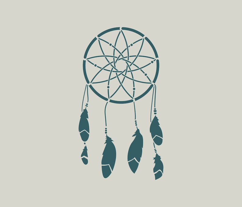 Stencil catcher. Adhesive vinyl stencil. Dream catcher. ref 509 image 1