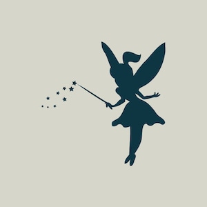 Fairy. Fairy stencil. Fairy silhouette (ref 294)