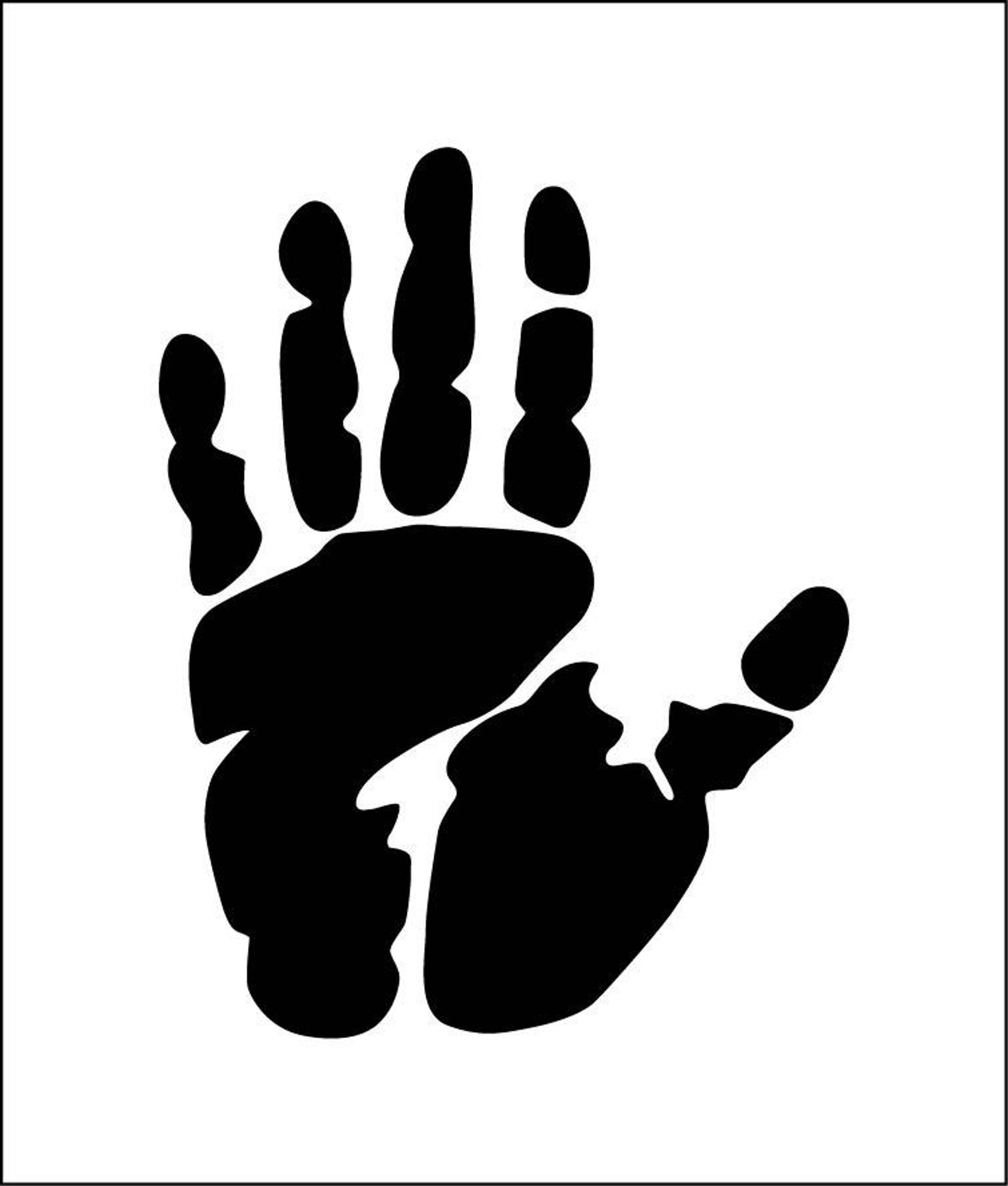 Handmade Main.Pochoir. Hand print. Adhesive vinyl stencil. Etsy