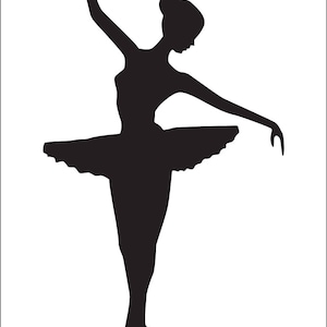 Pochoir danseuse. Dessin danseuse. Silhouette danseuse ref 307 image 2