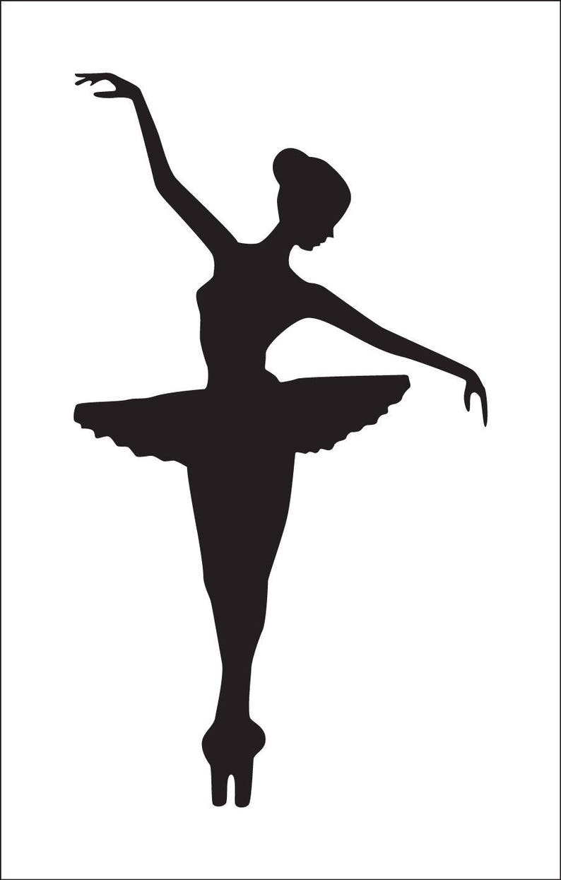 Pochoir danseuse. Dessin danseuse. Silhouette danseuse ref 307 image 2