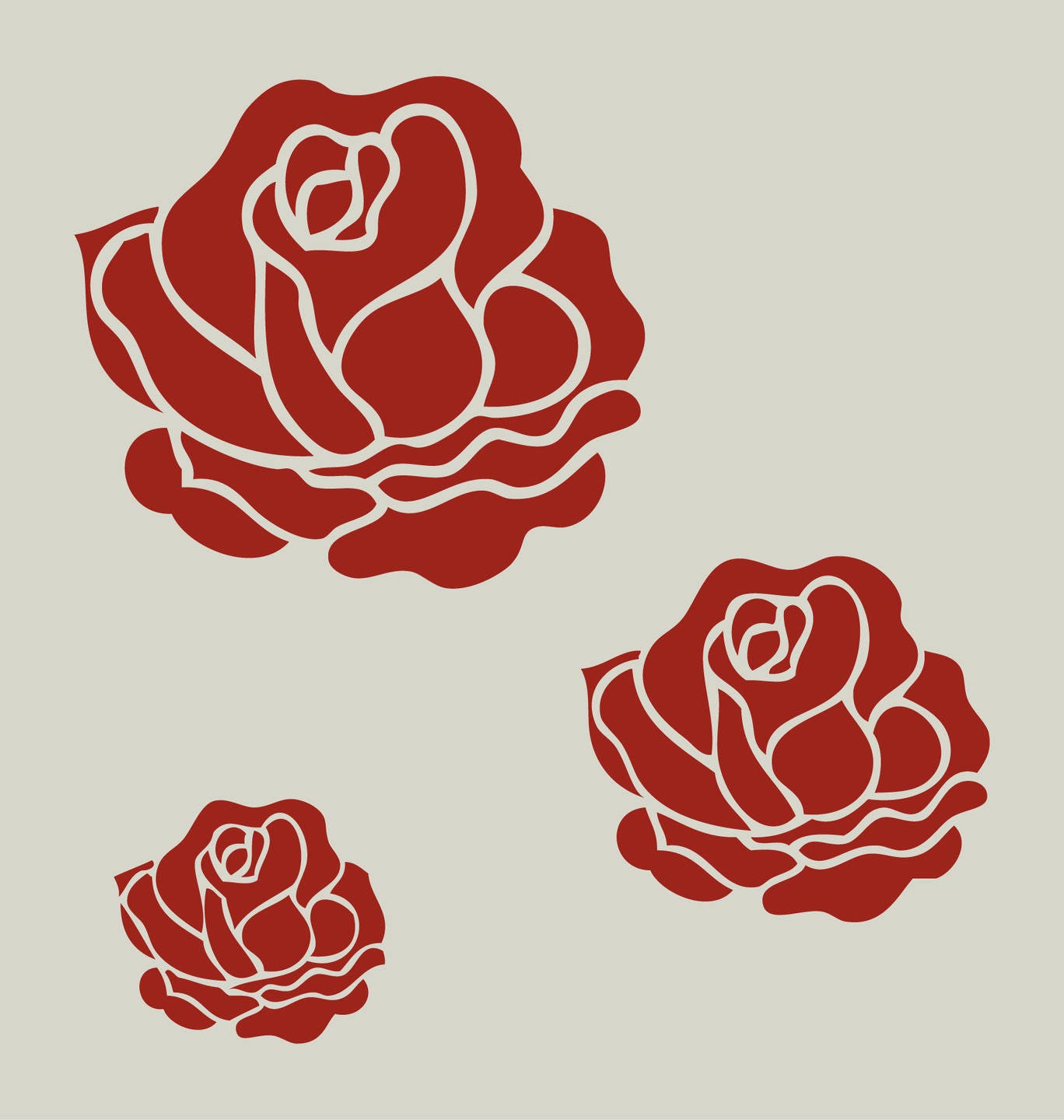 Roses. Rose stencil. Ref 382 adhesive vinyl stencil Etsy