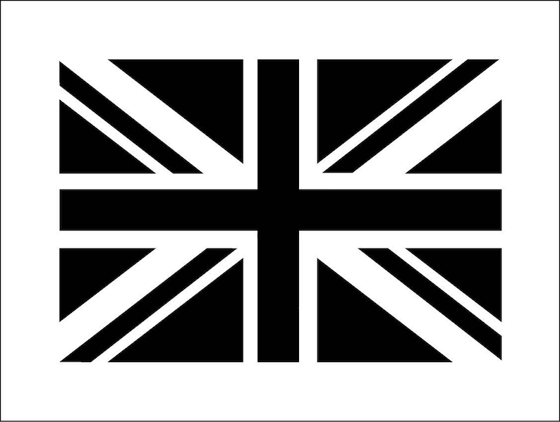 British flag stencil. Union Jack stencil. ref 139 image 2