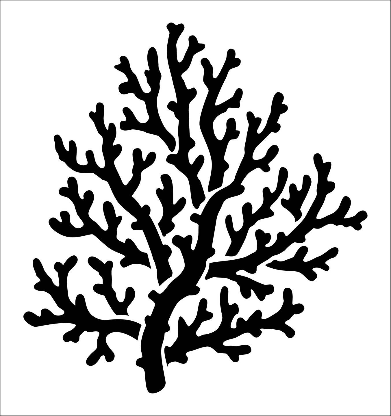 Coral. Plantilla de coral. Dibujo de coral. ref 346 - Etsy México