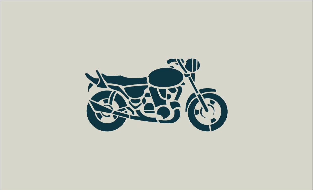 motorcycle motorcycle stencil motorcycle drawing ref 403 etsy