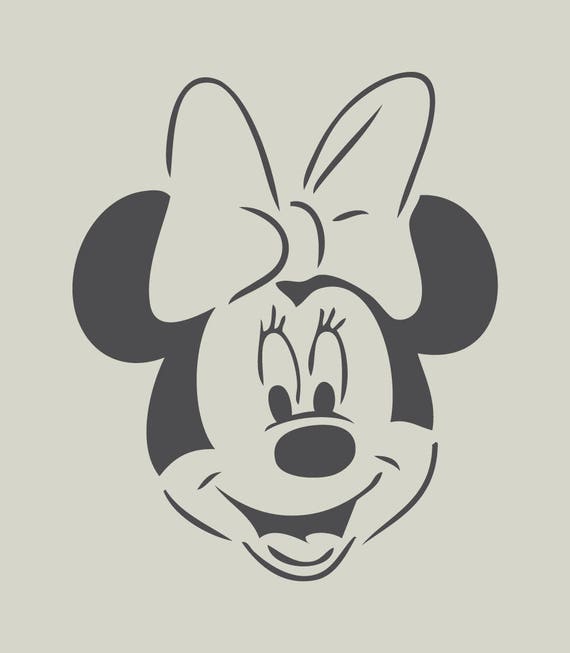 Mickey. Minnie stencil. Drawing by Minnie (ref 402)