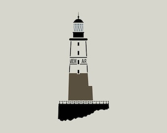 Stencil of the lighthouse Ar Men (ref 806)