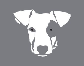 Dog head stencil. Jack Russell Stencil (ref 424)