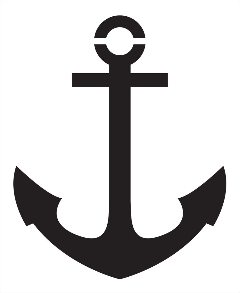 Navy adhesive vinyl anchor stencil REF 593 | Etsy
