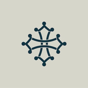 Occitan cross stencil. Languedoc cross. Toulouse cross. Adhesive vinyl stencil (ref 126)