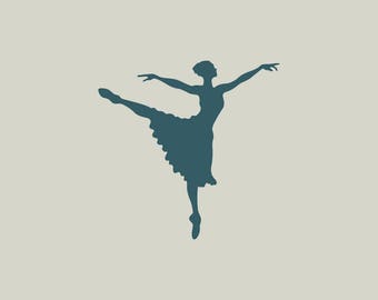 Pochoir danseuse. Dessin danseuse. Silhouette danseuse (ref 706)