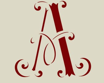 Monogram Stencil. Old letter stencil (ref 53)