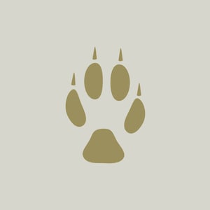 Fox. Fox paw. Fox print. Trace Fox. Adhesive vinyl stencil. (ref 378)