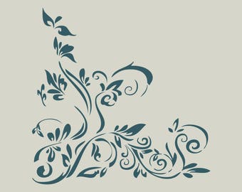 Floral pattern. Stencil floral pattern. (Ref 387) adhesive vinyl stencil