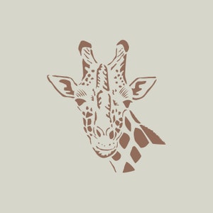 Giraffe head stencil in vinyl adhesive (ref 878)