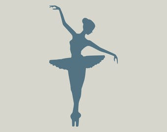 Stencil dancer. Dancer drawing. Silhouette dancer (ref 307)