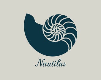 Pochoir de nautile. Pochoir nautilus.  (ref 675)