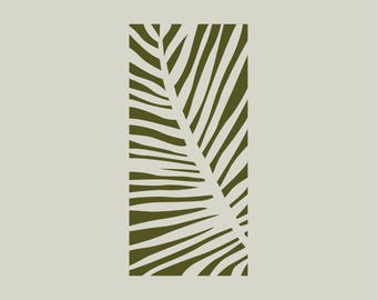 Palm leaf stencil. Stenciled in negative (ref 677)